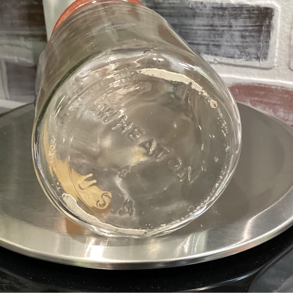 Vintage Hazels Candies Glass Jar - Metal Flip Clasp Top - Collectible - Rare - Picture 8 of 11